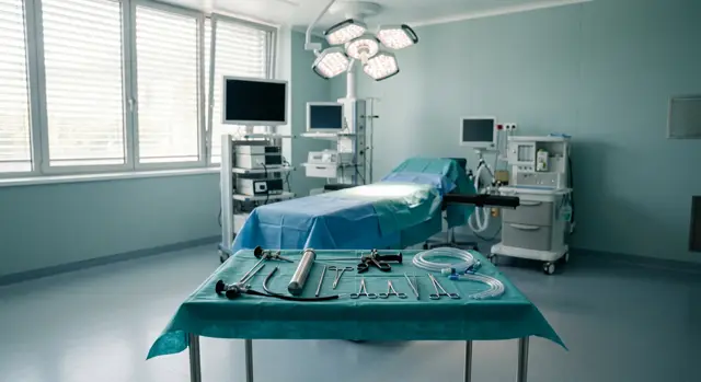 Penil protez ameliyat sürecinin adımlarını gösteren sade medikal görsel